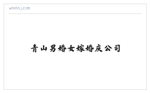 青山男婚女嫁婚庆公司_青山婚庆_武汉个性婚典_武汉婚庆公司 缩略图